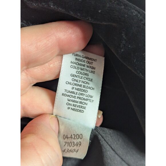 J. JILL Black Velvet Blazer One-Button Pockets Rayon/Silk Essential Small Petite - Picture 8 of 8